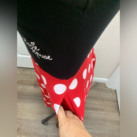 Disney Minnie Mouse Black With Red Polka Dots Tank Dress Juniors Size M 7/9 - Picture 12 of 12